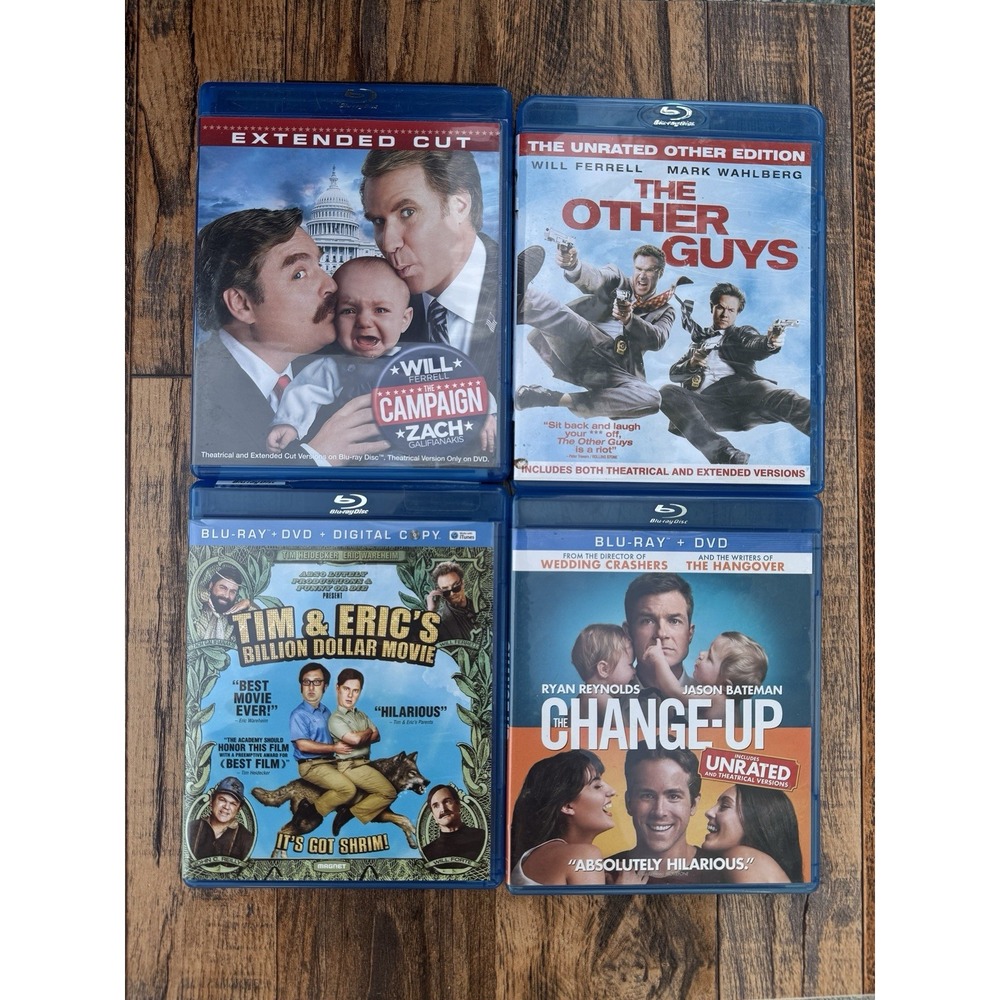 Comedy Blu-ray Lot‎ 4 Movies Will Ferrell Other Guys Campaign Change-Up